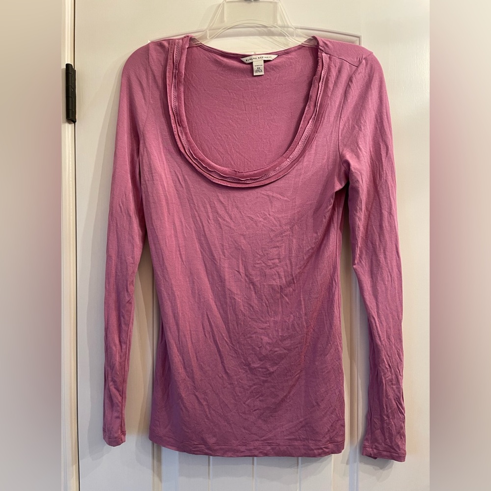 Lilac Banana Republic long sleeve top, size XS